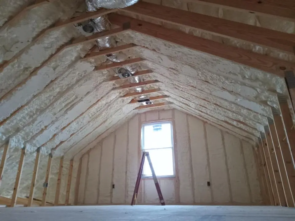 Spray foam roofing application for Crawl Space Insulation project in Holland